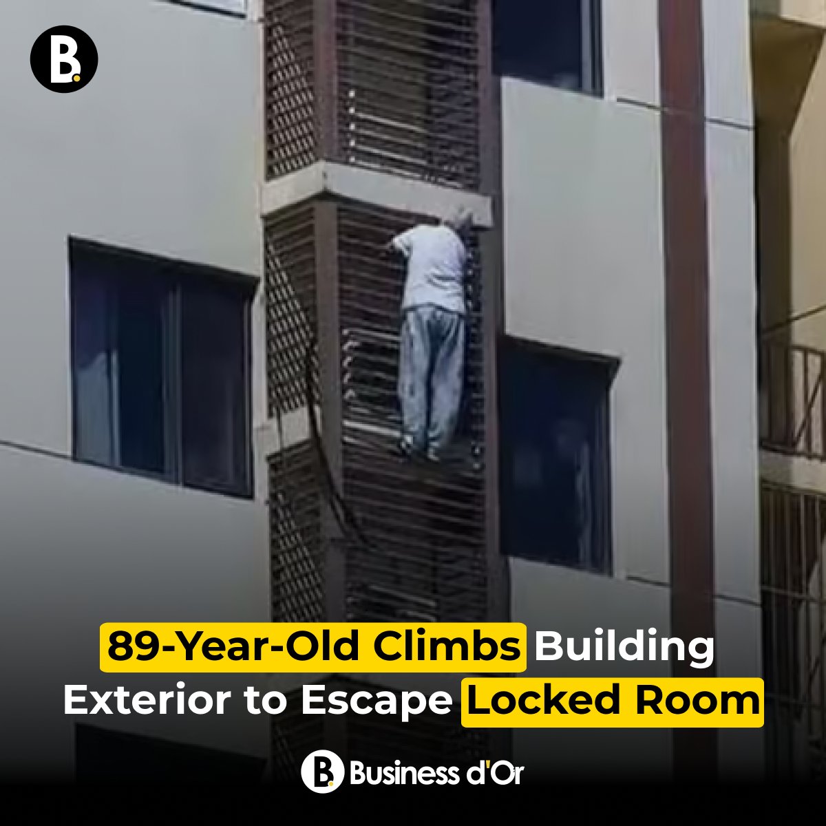 BusinessdOr's tweet image. An 89-year-old woman in Beijing went viral after an extraordinary survival incident in which she climbed down several floors of her apartment building after getting locked out without her phone.

 #Incredible #Trending #ElderlyHero #BreakingNews #China #businessdor