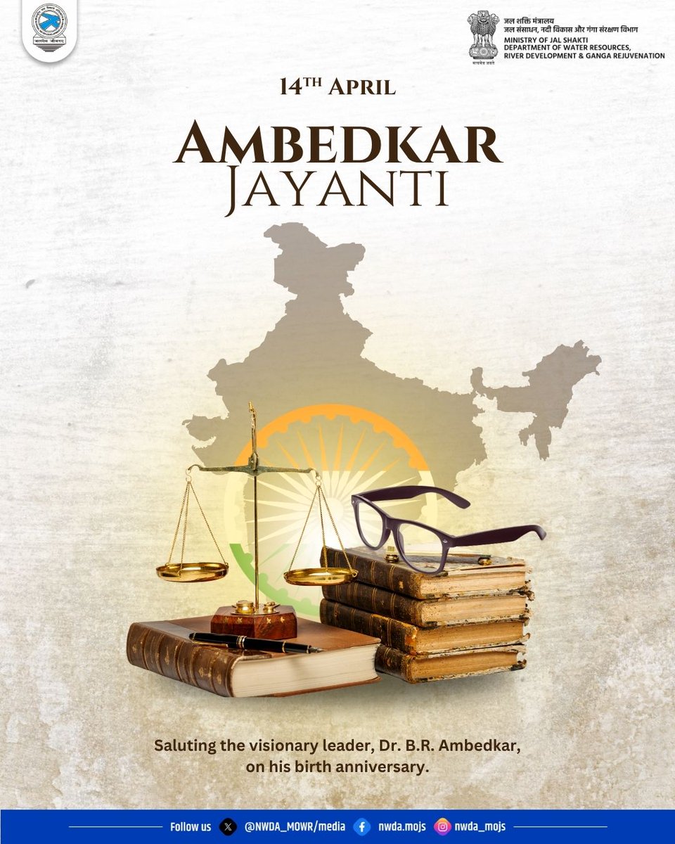 NWDA_MOWR's tweet image. "संविधान के शिल्पकार और समानता के पथप्रदर्शक, डॉ. बी.आर. अंबेडकर की जयंती पर उन्हें कोटि-कोटि नमन। उनके विचार आज भी हमें एक न्यायपूर्ण समाज बनाने की प्रेरणा देते हैं। 🙏

#AmbedkarJayanti #Equality #BabaSaheb #Inspiration