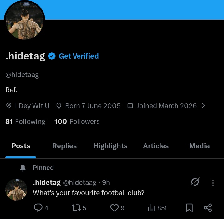 .hidetag tweet media