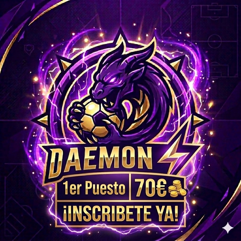 mododiablo_fc's tweet photo. ⚡️Relámpagos DAEMON😈

🚨NORMATIVA🚨
- Alturas VPG (Portero sin restricciones)
- Máximo 10 minutos de cortesía
- Prohibido unirse en vivo

💸PREMIOS💸
- 70€ al Ganador🏆

📝INSCRIPCIÓN📝
- 10€ por Equipo

Grupo WhatsApp: https://t.co/NBQqtsUouG…

#clubespro @_chocolate3000 https://t.co/X8HcKpYdNY