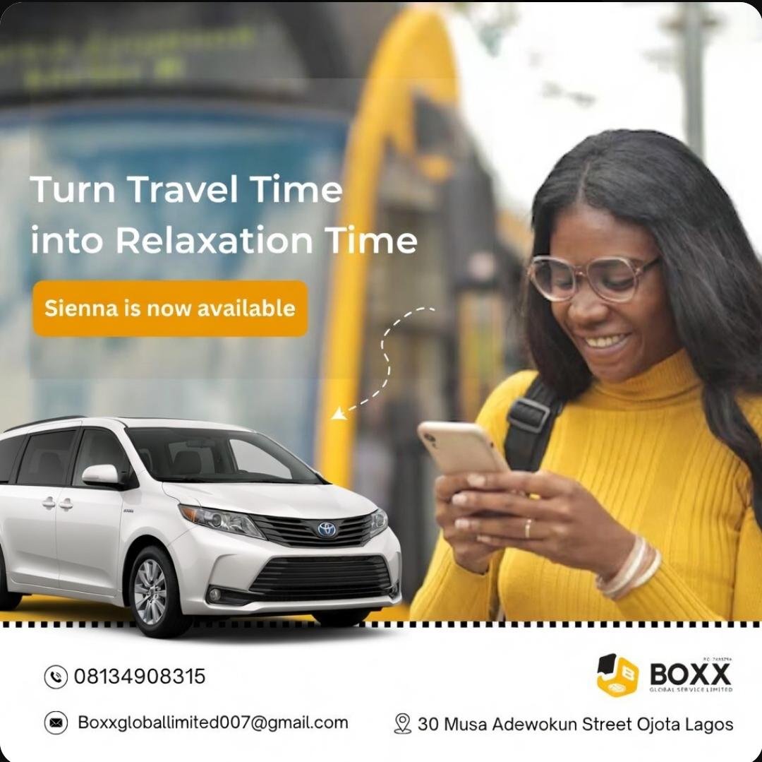 Boxxglobal's tweet photo. The Toyota Sienna is now available at Boxx Global Services! Spacious, smooth &amp; stylish — perfect for your family movement. Ride in comfort and style.
📞 08134908315
📍 Ojota, Lagos
#BoxxGlobal #ToyotaSienna #LagosTransport #FamilyMovement https://t.co/kUs9xCtV60
