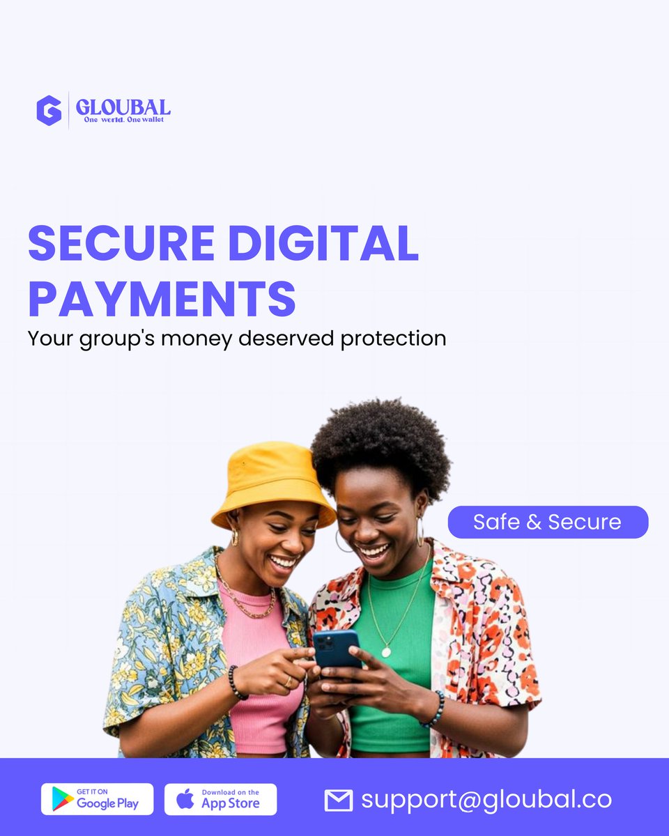 GloubalHQ's tweet image. Secure Digital Payments 🔐
Your group’s money deserves protection. Gloubal ensures secure transactions and safe fund management so you can collect and contribute with confidence.

#SecurePayments #SafeTransactions #FintechApp #DigitalWallet #Gloubal