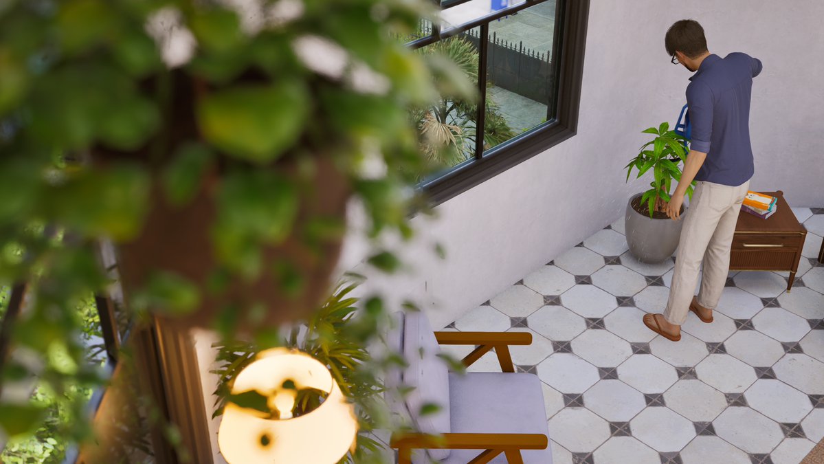 nanonandana's tweet image. 家で過ごす日   #inZOI