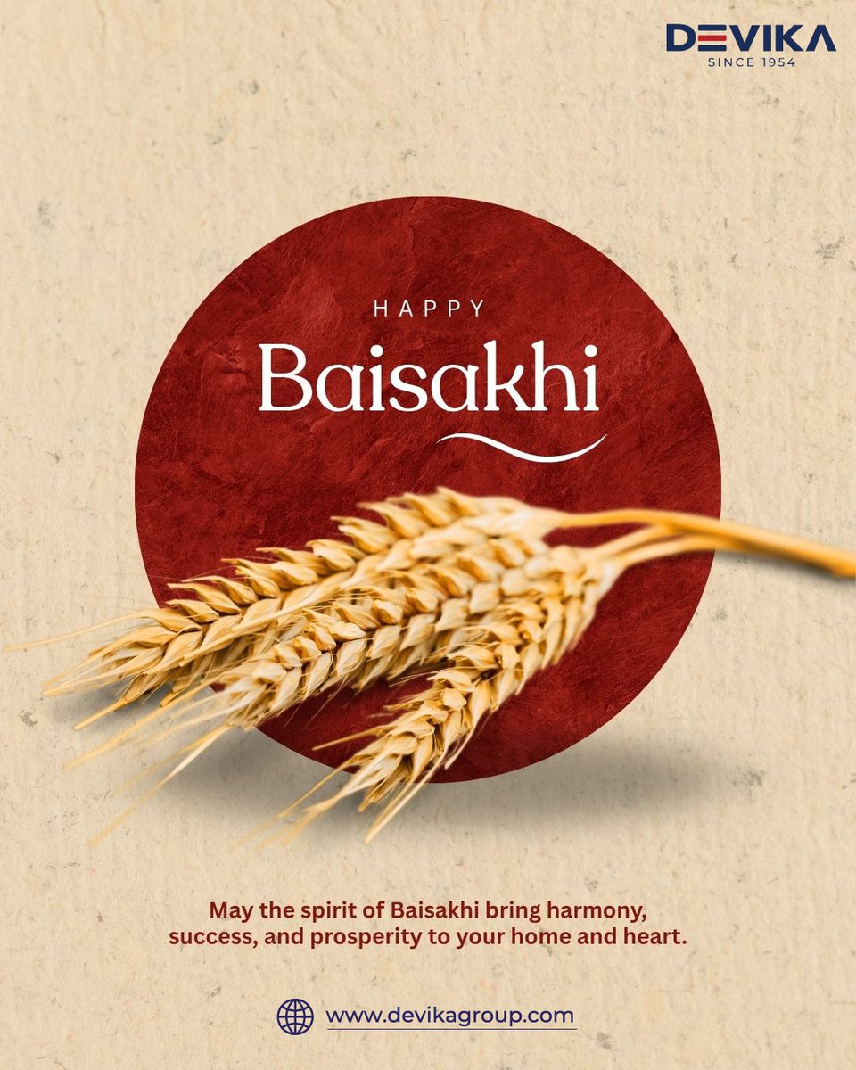 🌾 Happy Baisakhi!
May the spirit of Baisakhi bring harmony, success, and prosperity to your home and heart. ✨

Let this harvest season fill your life with new beginnings, happiness, and abundance. 🌼

#HappyBaisakhi #Baisakhi2026 #HarvestFestival  #FestiveVibes #DevikaGroup