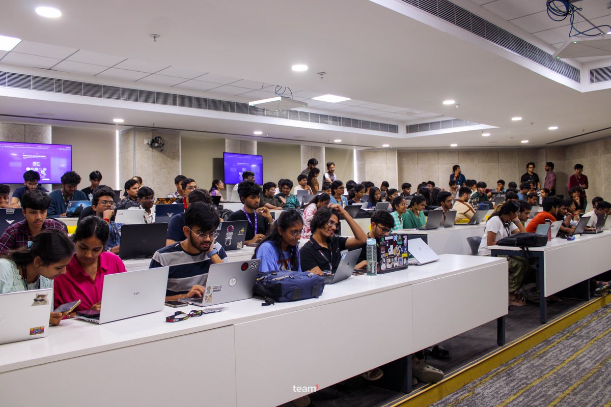 Team1IND's tweet image. Last week, @vamsixeth hosted two high-impact events: City Connect &amp;amp; University Connect.

• 120+ IRL attendees
• 60+ smart contracts deployed
• 6+ founders pitched at City Connect

More exciting events coming next week.

Find one near you and join us 🔺