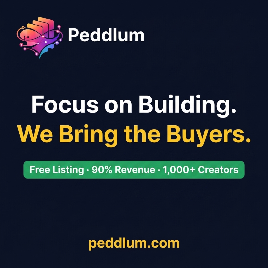 infoinletcom's tweet image. Built software. Nobody buying it?

The problem isn't your product.
It's that nobody knows it exists.

List on Peddlum.
1,000+ creators promote your product.
You keep 90% of every sale.
Free to list.

Focus on building.
We bring the buyers.

→ peddlum

#peddlum #developer