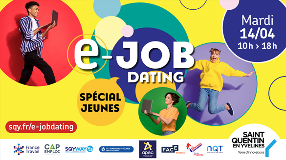 cfa_union's tweet photo. E-jobdating à Saint-Quentin-en-Yvelines spécial jeunes le mardi 14 avril 2026 !

Cet événement 100% en ligne et totalement gratuit, est dédié à l’alternance, aux stages et au premier emploi. 💼🤝

👉Inscription obligatoire : https://t.co/QD5ySwSfeU https://t.co/3hrfiEZG77