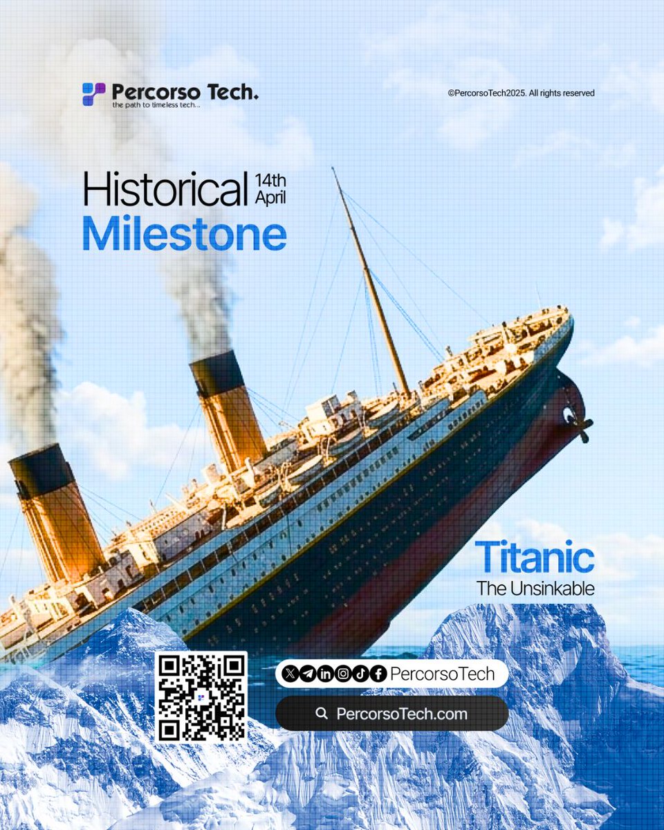 PercorsoTech's tweet image. Remembering the RMS Titanic sinking.
A reminder: what you overlook can cost more than what you build.
Stay aware. Keep learning.

#Titanic #Growth #Lessons