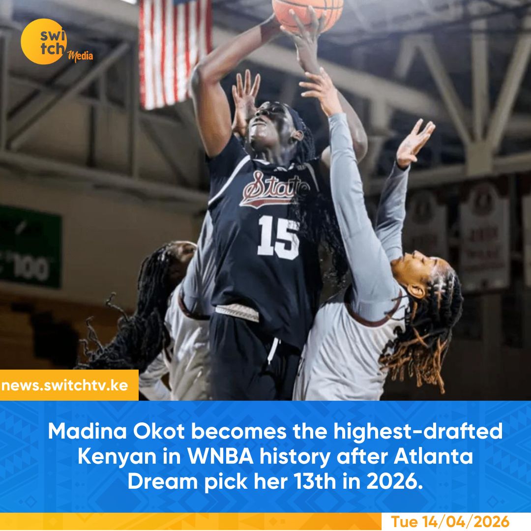 switchtvkenya's tweet photo. Kenyans are raving about Madina Okot after she was selected 13th overall in the WNBA Draft on April 14, 2026. 

The talented center was picked by the Atlanta Dream, marking a major milestone not only in her career but also in the history of Kenyan basketball.

Okot’s selection makes her the highest-drafted Kenyan player ever in the WNBA, cementing her place among the country’s most successful sporting exports. 

#MadinaOkot #WNBA #AtlantaDream #KenyanBasketball #WNBAAfrica