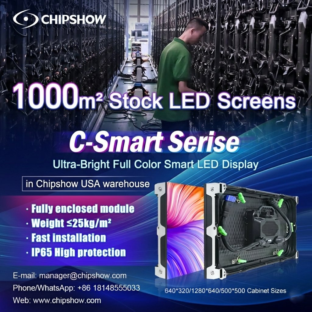 chipshowledsign's tweet image. ⚡ Stocked in the USA. Ready to Deploy.

C-Smart Outdoor LED Display

✔ 1000㎡ available now
✔ Fast installation, fast delivery
✔ Fully enclosed &amp;amp; IP65 protection
✔ Built for harsh outdoor environments
🚧 No delays. No missed deadlines.

#LEDscreen #OutdoorLED #USWarehouse