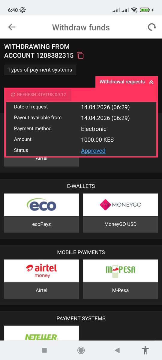 elderkenn's tweet photo. @AIRTEL_KE  I have withdrawn ksh 1000 from dbet gaming site using my Airtel 0781131490 form the  gaming site the transaction is approved,it's Airtel who is taking centuries to credit my account https://t.co/jHP4Rm4NWJ