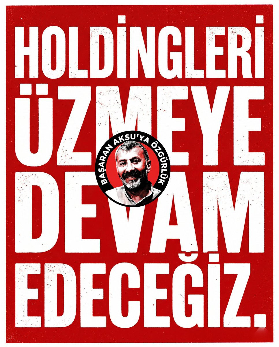 Başaran Aksu ve Doğukan Akan'ın tutuklanması, bir kişinin değil, işçilerin sesinin hedef alınmasıdır. Ama bu sesi kısmaya kimsenin gücü yetmeyecek. 

Holdingleri üzmeye devam edeceğiz. 
#BaşaranAksuyaÖzgürlük #DoğukanAkanaÖzgürlük
#EsraIşıkSerbestBırakılsın
