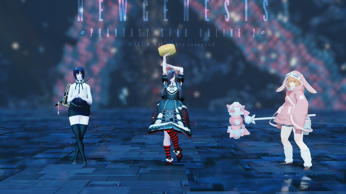 トリオOMAKEショット🫶 #PSO2NGS_SS