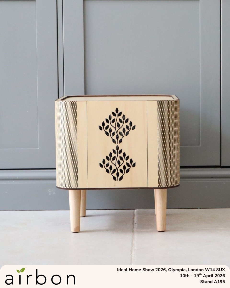 AirbonPurifier's tweet photo. Meet the Aura, in Linden/Lime Veneer ✨ 

Available in three veneered wood: Linden/ Lime, Oak and Walnut  

Pre-order now for delivery in June 2026 and save 25% on RRP, offer available till 30th April 2026.  

In frame: Aura Linden/Lime  

#BreatheAirbon https://t.co/oiKfCCtuly