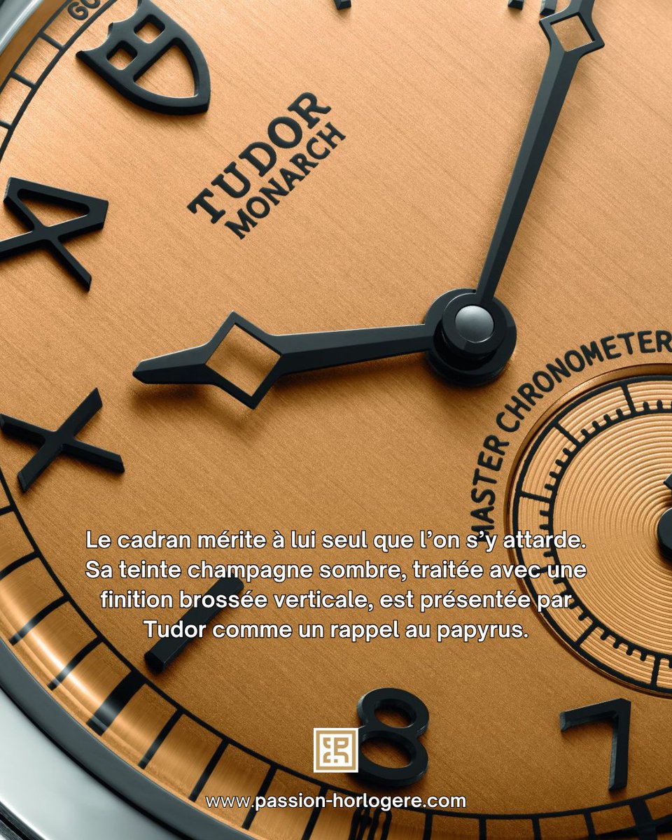 TUDOR relance Monarch : 39 mm, cadran champagne sombre, calibre manufacture MT5662-2U, certification METAS et 65 h de réserve de marche. À lire sur Passion Horlogère : passion-horlogere.com/tudor-monarch-…