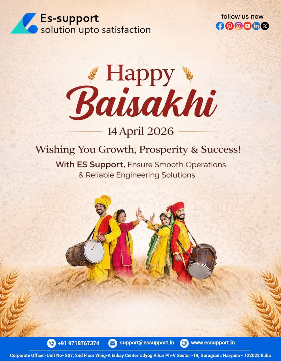 essupport25's tweet image. ✨ Happy Baisakhi from ES Support✨

Celebrate growth, success, and new opportunities
with reliable engineering solutions that keep your business moving forward 🚀

 Solution upto satisfaction.

📞 +91 9718767374
🌐 essupport.in

#HappyBaisakhi #EngineeringSolutions