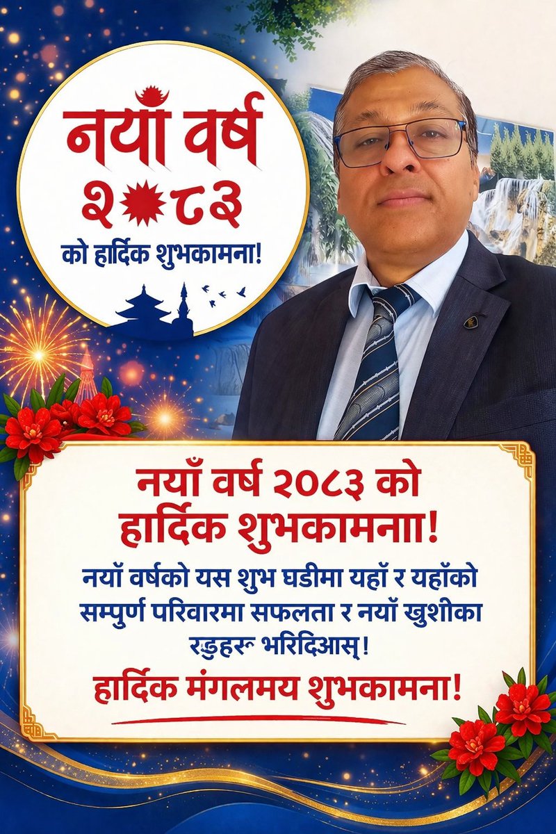 sudan392's tweet photo. नयाँ वर्ष २०८३को सम्पूर्णमा हार्दिक शुभकामना !
मलाई लाग्छ कसैलाई बुझाउनु भन्दा पहिले आफूले बुझ्नुपर्छ, कसैलाई मनाउनु भन्दा पहिले आफूले मनन गर्नुपर्छ । म त्यही बुझ्ने प्रक्रियामा छु, मनन गर्ने प्रक्रियामा छु । यो प्रक्रिया चलिरहने छ ।  भवतु सब्ब मंगलम !!
भैरहवा 
मिति: २०८३/०१/०१ https://t.co/Lfg8KiWUVI