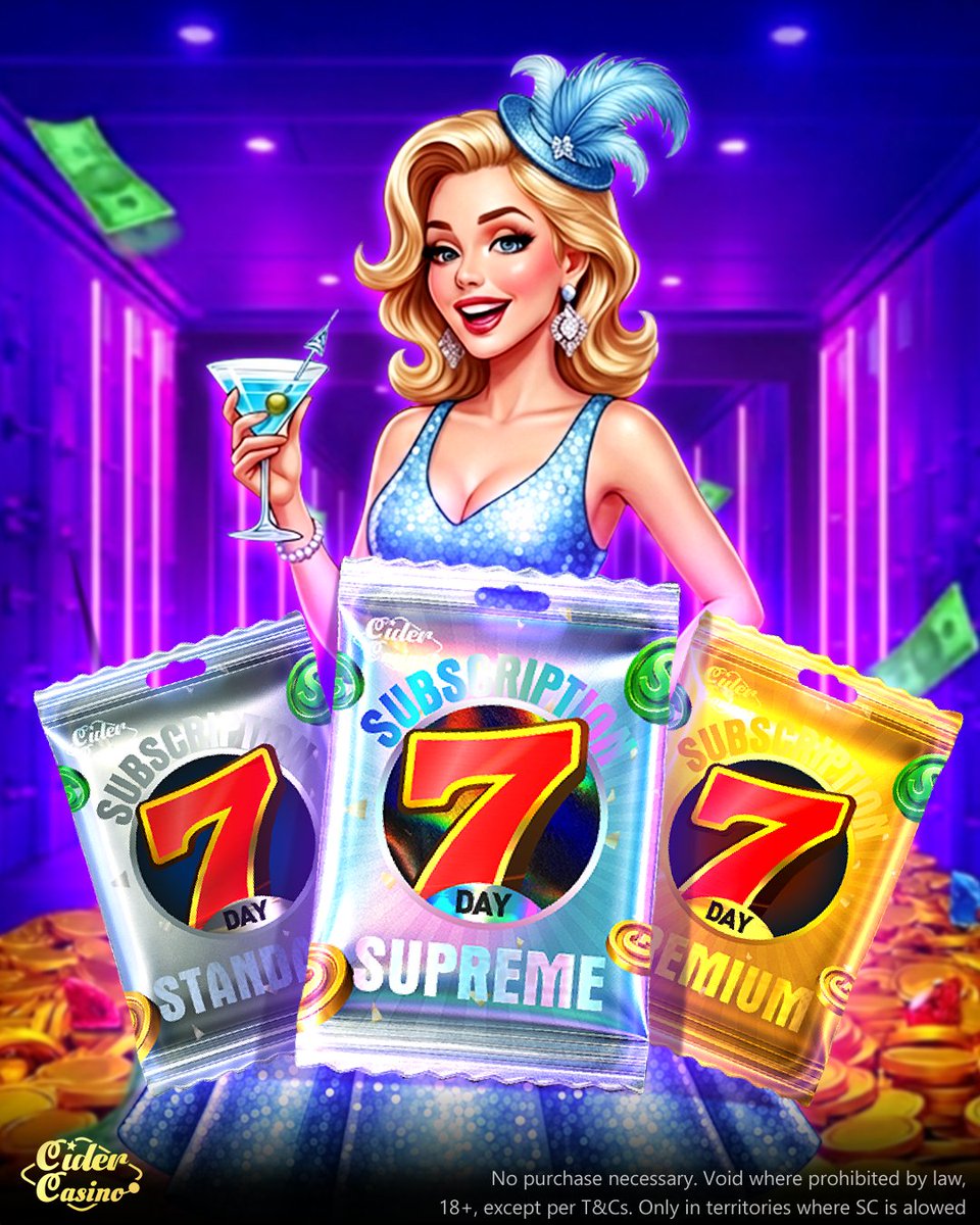 cidercasino's tweet image. ✨ Which pack are you claiming this week?
Stop waiting for luck — your weekly subscription rewards are ready to go! 🚀

🎁 Buy now:
Web: game.cidercasino.com/xshare
iOS: cidercasino.onelink.me/QfGN/1xshare

#cidercasino #rewards #onlinecasino #slotsgame