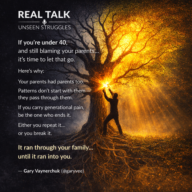 RealTalk_Unseen's tweet image. Most people don’t realise
they’re not reacting to life 
they’re repeating it
Patterns don’t start with you
But they can end with you
💬 Real talk — what are you breaking? 
📷 New episode dropping soon.  
Inspired by insights of
@garyvee
#RealTalk #UnseenStruggles #BreakTheCycle