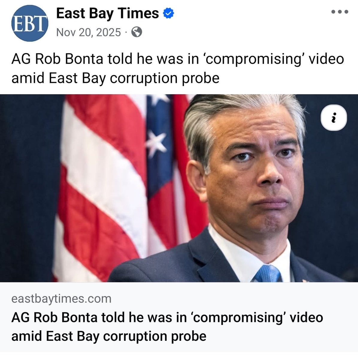 How does Rob Bonta still have a job. It looks like he is compromised