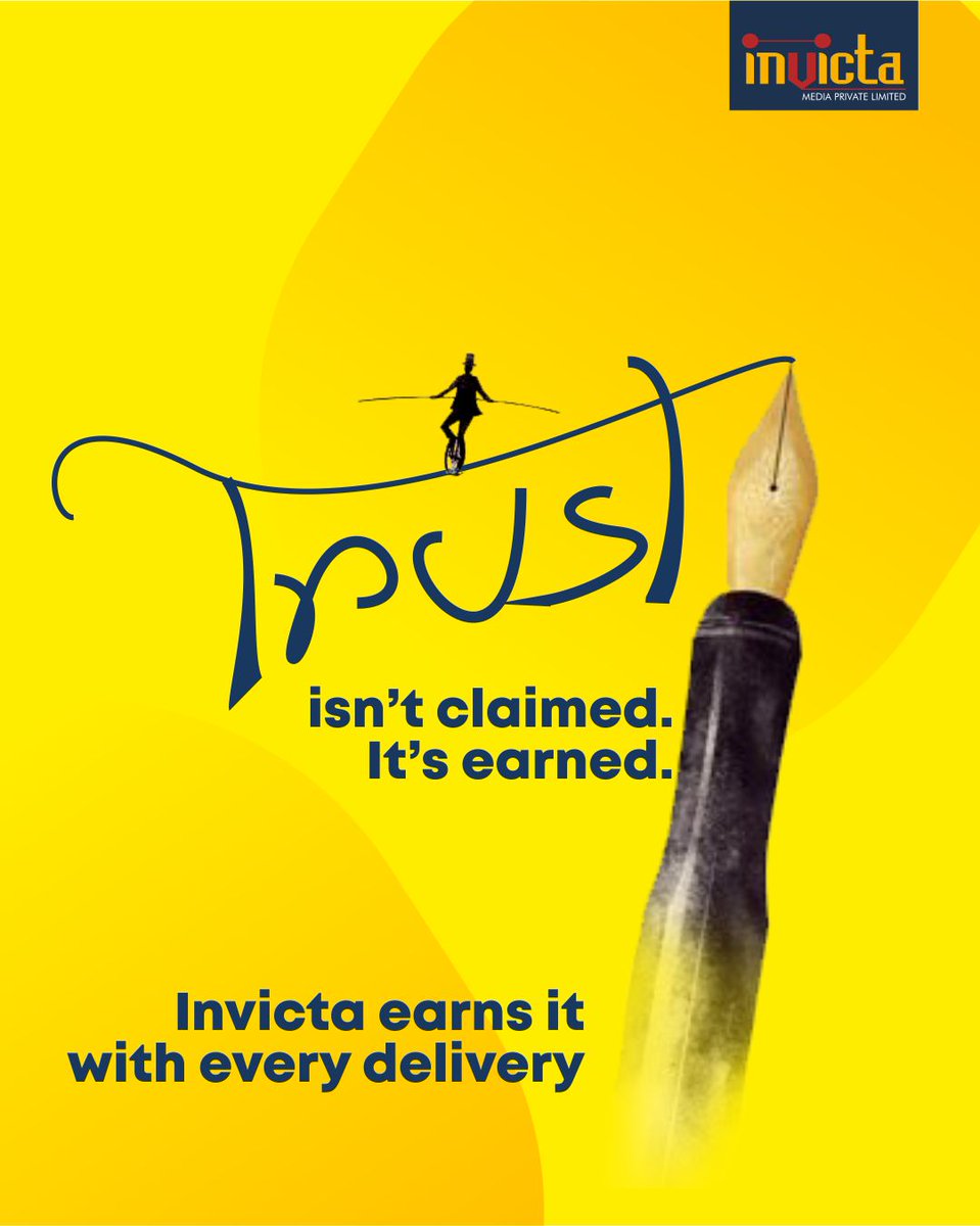 InvictaMedia's tweet photo. People may forget what was said...
But they remember how you made them feel.

Trust begins in the experience, in the ease, in how you show up. That’s how Invicta earns it, in every interaction and every piece of work. 💯

#Invicta #Trust #Consistency #Reliability https://t.co/j3VyKvBGFt