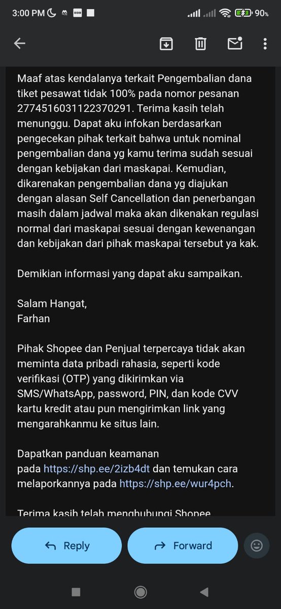 salvatorexavier's tweet photo. Kebijakan Maskapai manakah yang harus dipercaya Konsumen? Statement resmi dari Maskapai BUMN atau Platform penjual tiket milik Asing? Cc @MediaKonsumenID @YLKI_ID @BPKN_RI https://t.co/WHz3RBtNuq