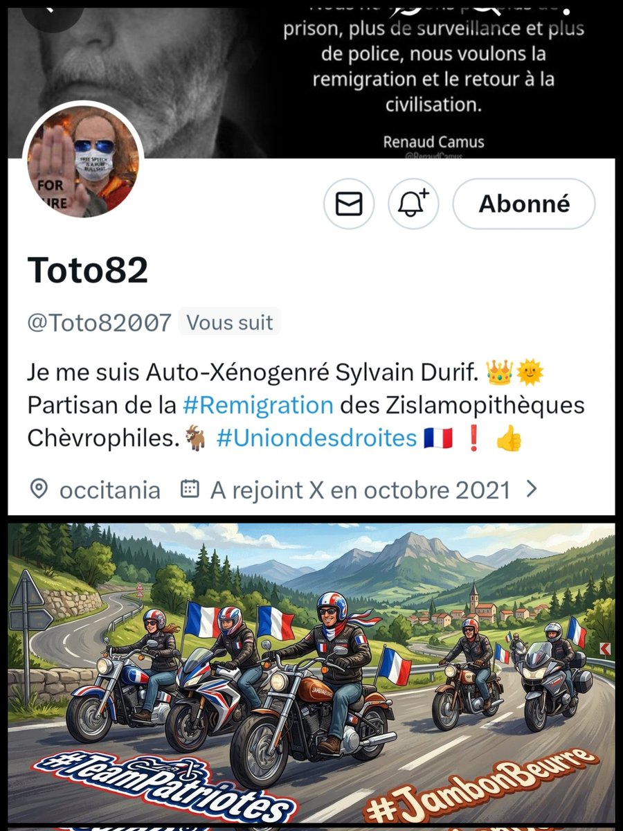 JuniorGuibole's tweet photo. INFO🚨 Merci de partager! 
Mes amis abonnés😉
Ainsi que l'équipe #JambonBeurre #TeamPatriotes 🇨🇵 
Notre ami @Toto82007   👍
Aurait besoin d'un petit coup de pouce pour grossir sa TL!🥳
Merci de vous abonner à lui!🙏
Et n'oubliez pas!😉
Tous ensemble nous sommes plus forts!🇨🇵 https://t.co/GHoFs4gd4R
