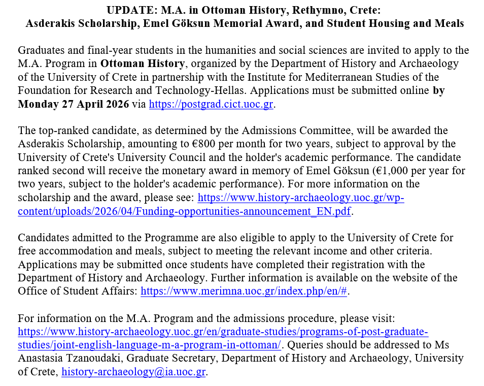 Joint English-language M.A. Program in Ottoman His tweet media