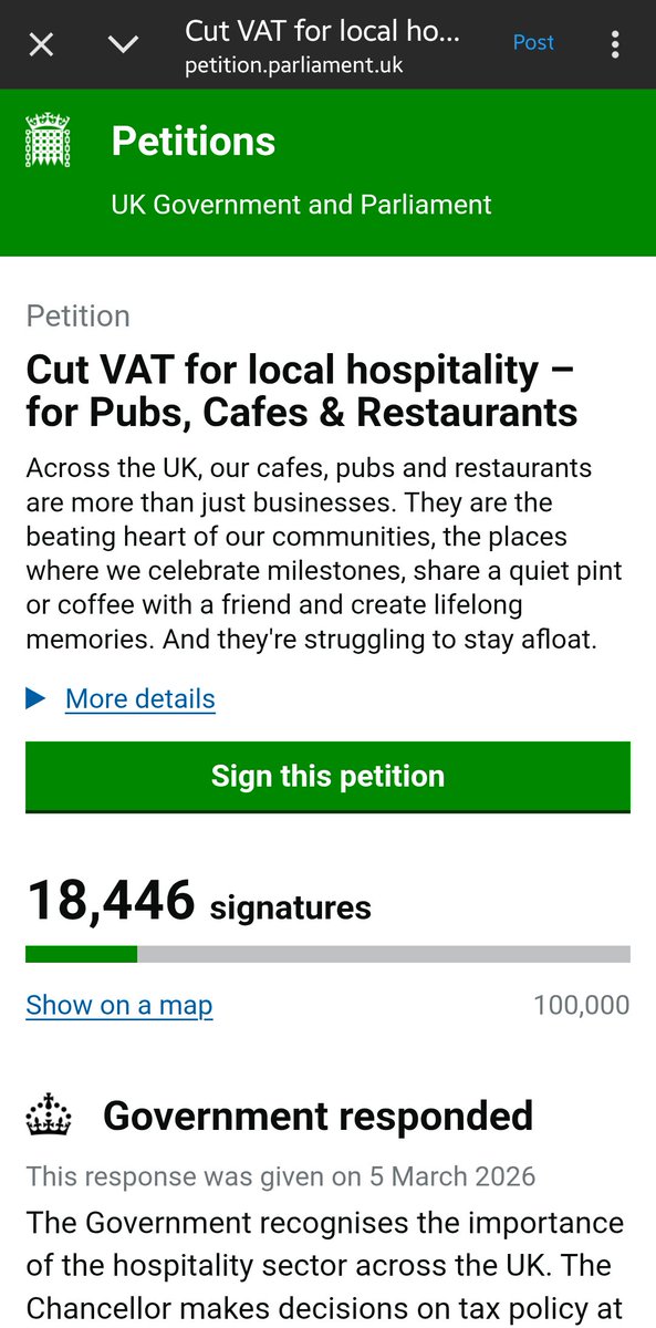 Just let this sink in
A sector which employs 3-4m ppl, cant even muster 20k signatures which would make them better off