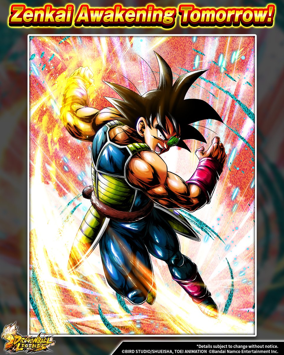 DB_Legends's tweet image. [Zenkai Awakening Info!]

SPARKING Bardock's Zenkai Awakening arrives tomorrow!

Get Awakening Z Power from ZENKAI Rush Battle and Missions!

#DBLegends
#DragonBall