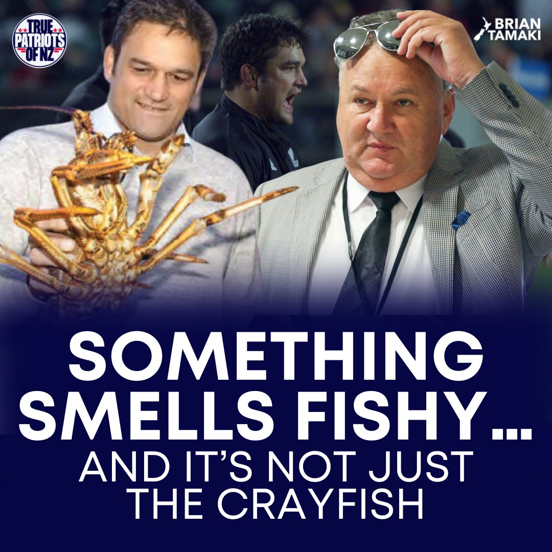 BrianTamakiNZ's tweet photo. 🐟 SOMETHING SMELLS FISHY…AND IT’S NOT JUST THE CRAYFISH

So… NZ First are reported to be rolling out their latest candidate in the Hawkes Bay: Former All Blacks captain Taine Randell 👀

At first glance…solid Kiwi. Good bloke. Sounds impressive.

But then you dig a little deeper…

His post-rugby career?
Not just farming or rugby…

👉 Big seafood money
👉Crayfish exports worth $300 million annually to China
👉Deep connections into the fishing industry

We’re talking serious involvement in companies connected to New Zealand’s largest live crayfish exports.

************

Now connect the dots…
👉Shane Jones pushing controversial fishing law changes
👉 Recreational Crayfish catch limits cut. Parts of the Hauraki Gulf and upper North Island areas closed.
👉 Big Fishing circling government influence
👉And suddenly…industry insiders standing for the NZ First Party

**********

These are the games corrupt politicians play:
⚠️ Policy on one side
⚠️Profit on the other
⚠️And politicians sitting right in the middle

Do you think this is coincidence?

**********

Look…no one’s saying you can’t move from business into politics.

But Kiwis aren’t stupid either.

👉 It’s fair to ask questions given recent concerns about Shane Jones and NZ First’s Big Fishing Conflicts of Interest.

********

Because this isn’t just:

“Former All Black enters politics”

This is:

From rugby captain…
to Big Fishing boardrooms…
to NZ First Candidate.

********

💥 FOLLOW THE MONEY
💥 CONNECT THE DOTS

Because when industry and politics get too close…
👉The people lose
👉The insiders win

🐟 And right now… New Zealand… something smells fishy.

This smells like Big Fishing Corruption.

What do you think?

(Further info in the comments)