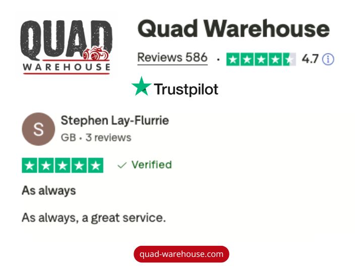 QuadWarehouse's tweet image. Another awesome Trustpilot review! Thankyou, it's always appreciated.
uk.trustpilot.com/review/quad-wa…
#quadwarehouse #quadbikes #customerfocused #dirtbikes #quadbikekids #atv