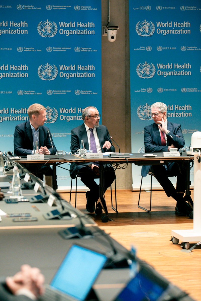 DrTedros's tweet image. Welcomed @UN Ambassadors, including from Small Island Development States, at the WHO Hub for Pandemic and Epidemic Intelligence in Berlin, Germany.
Pandemics don’t respect borders and we need strong multilateralism to protect global health security. The #COVID19 pandemic