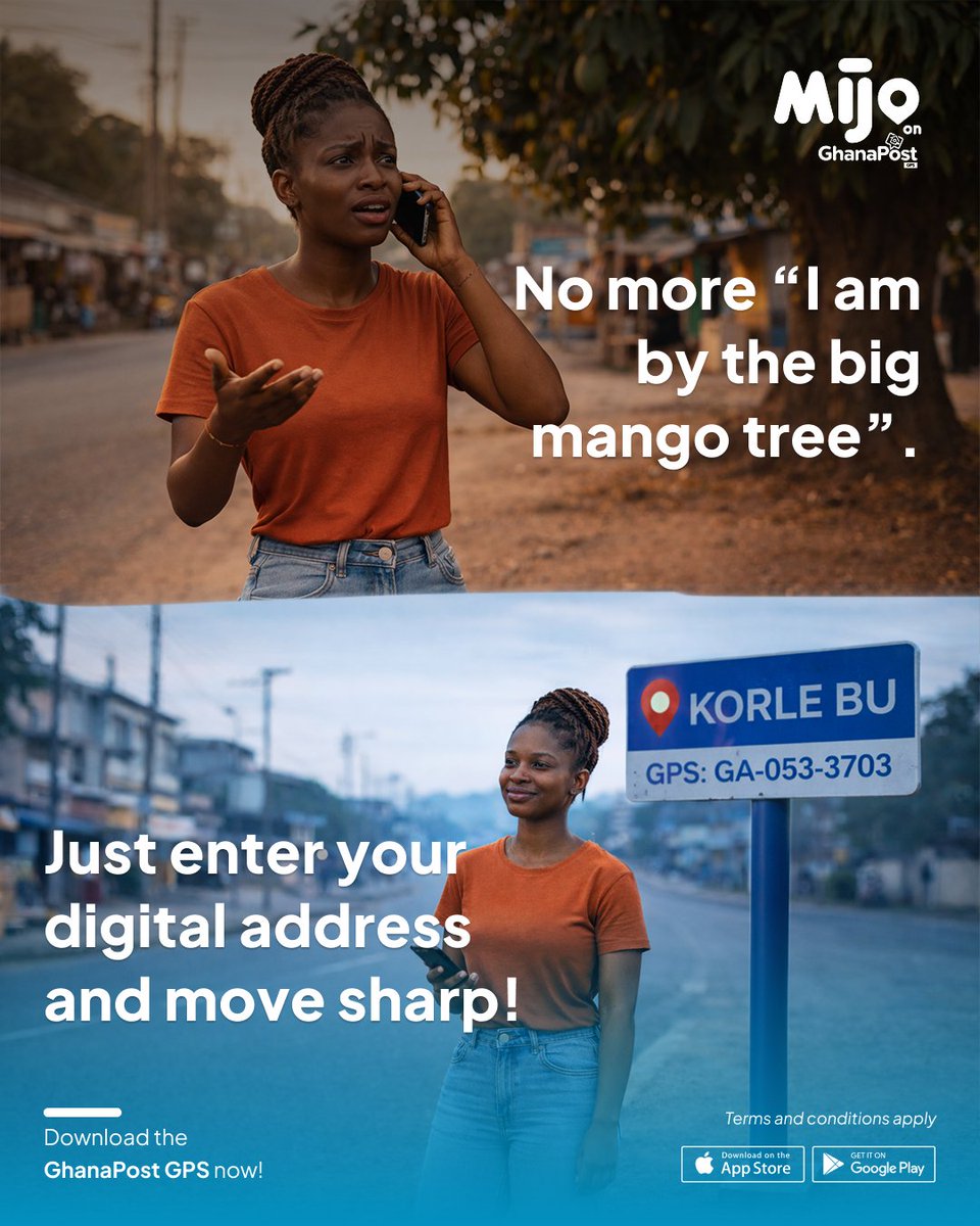Vamijogh's tweet photo. No more by the tree vibes ❌ 
Mijo 🚘pulls up at your 🫵exact location📍

All you need is your #GhanaPostGPS address🏠

#Vamijo #Ghana #Ride #Viral