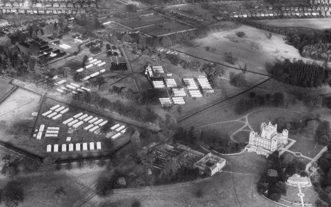 No1tingham's tweet image. Wollaton Park prisoner of war camp, #Nottingham, 1947.