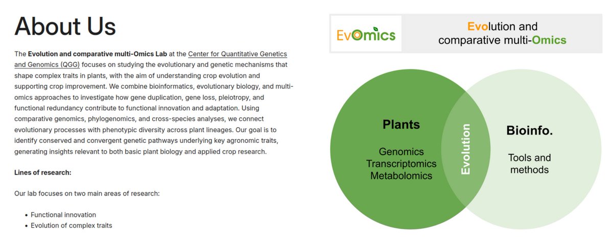 IreneJulca's tweet image. (1/2) Interested in plant evolution? We are opening two PhD positions in my lab at QGG - Aarhus University, where you will combine comparative genomics and machine learning to better understand and improve crop traits. #PlantSciJob #evolution #genomics