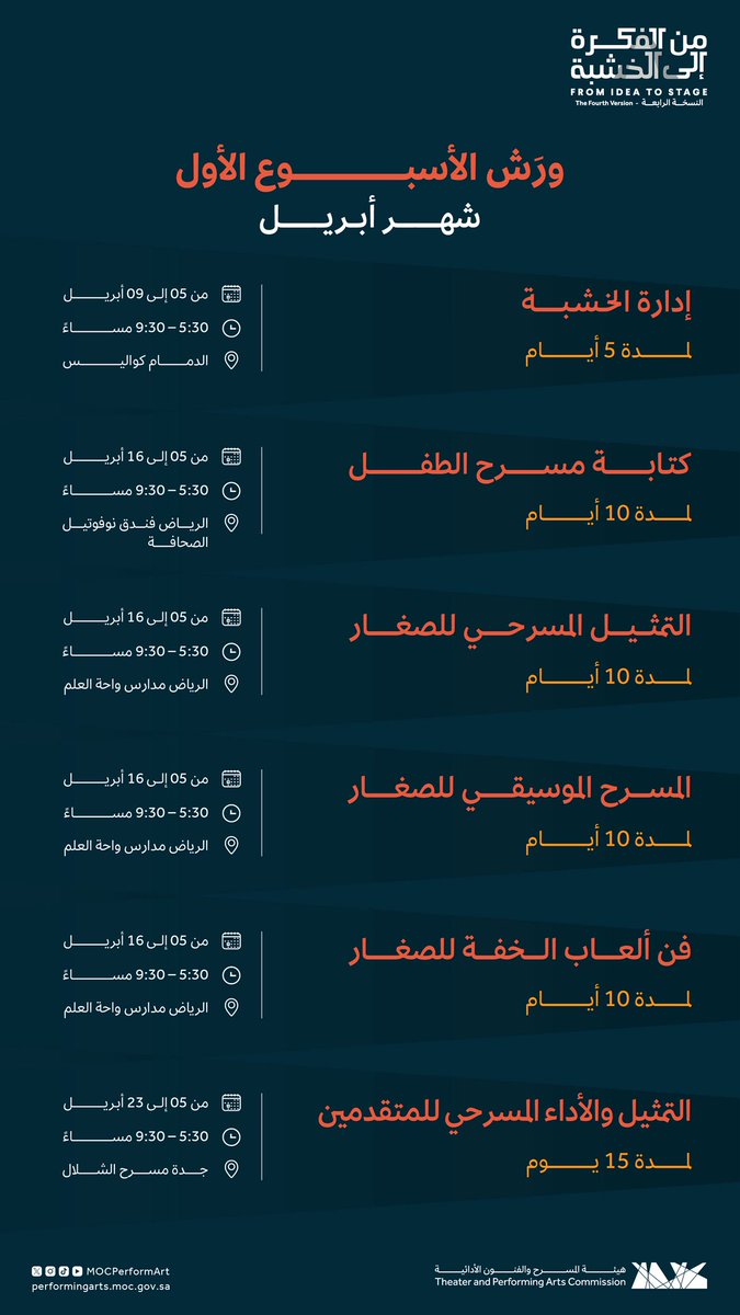 MOCPerformArt's tweet photo. أسبوع حافل بالتجارب المُلهمة في عالم المسرح.

#من_الفكرة_إلى_الخشبة
#هيئة_المسرح_والفنون_الأدائية https://t.co/F4KGV50U8i