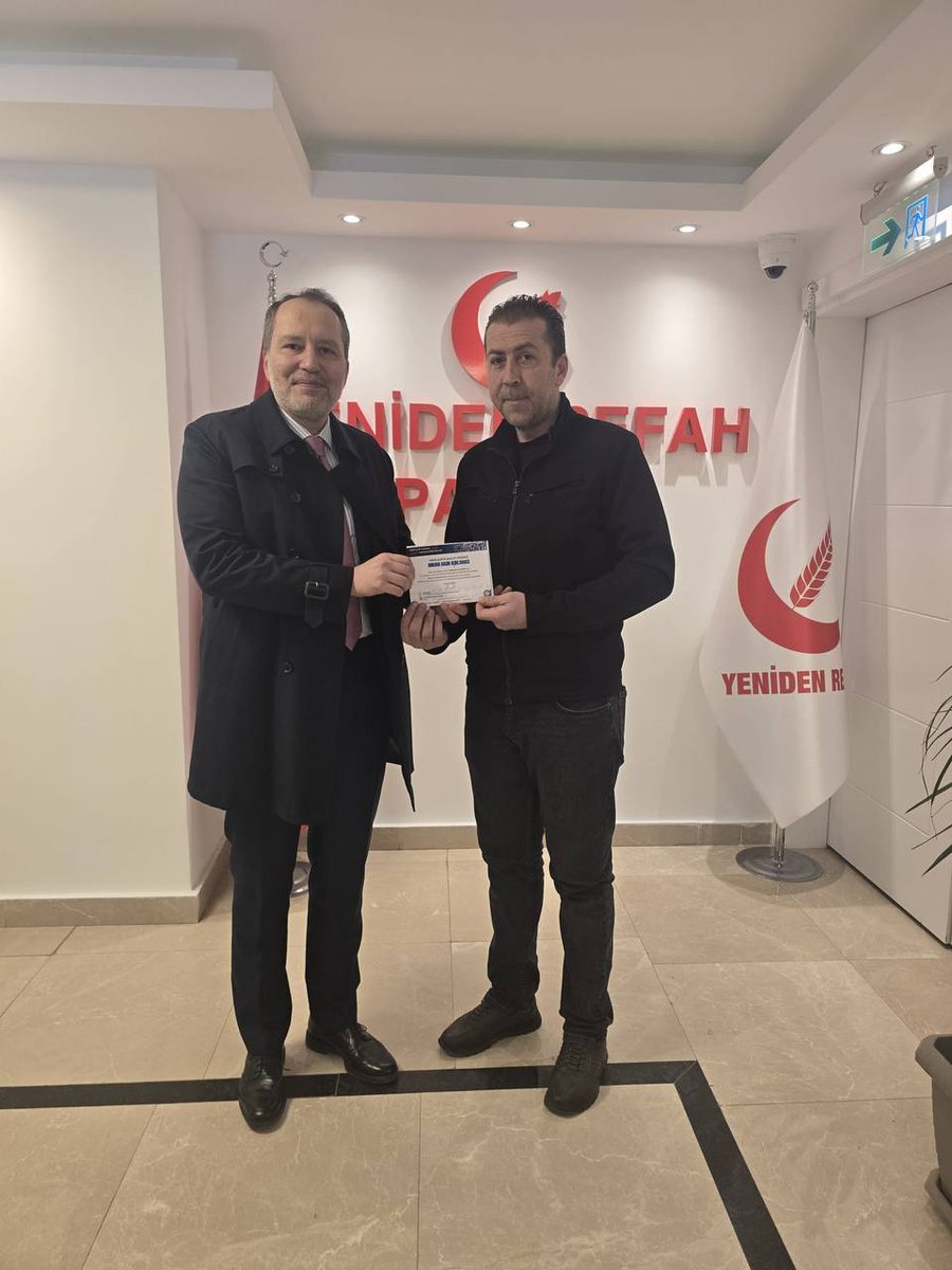 🟣 EMADDER – YENİDEN REFAH PARTİSİ GENEL ZİYARETİ / GENEL BAŞKAN SN. FATİH ERBAKAN 

<a href="/rprefahpartisi/">Yeniden Refah Partisi</a>
<a href="/erbakanfatih/">Dr. Fatih Erbakan</a>

Emeklilikte Adalet Derneği Ankara Yönetim Ekibimiz, Yeniden Refah Partisi Genel Merkezi’nde, Genel Başkan Sayın Dr. Fatih Erbakan ile bir araya gelmiştir.