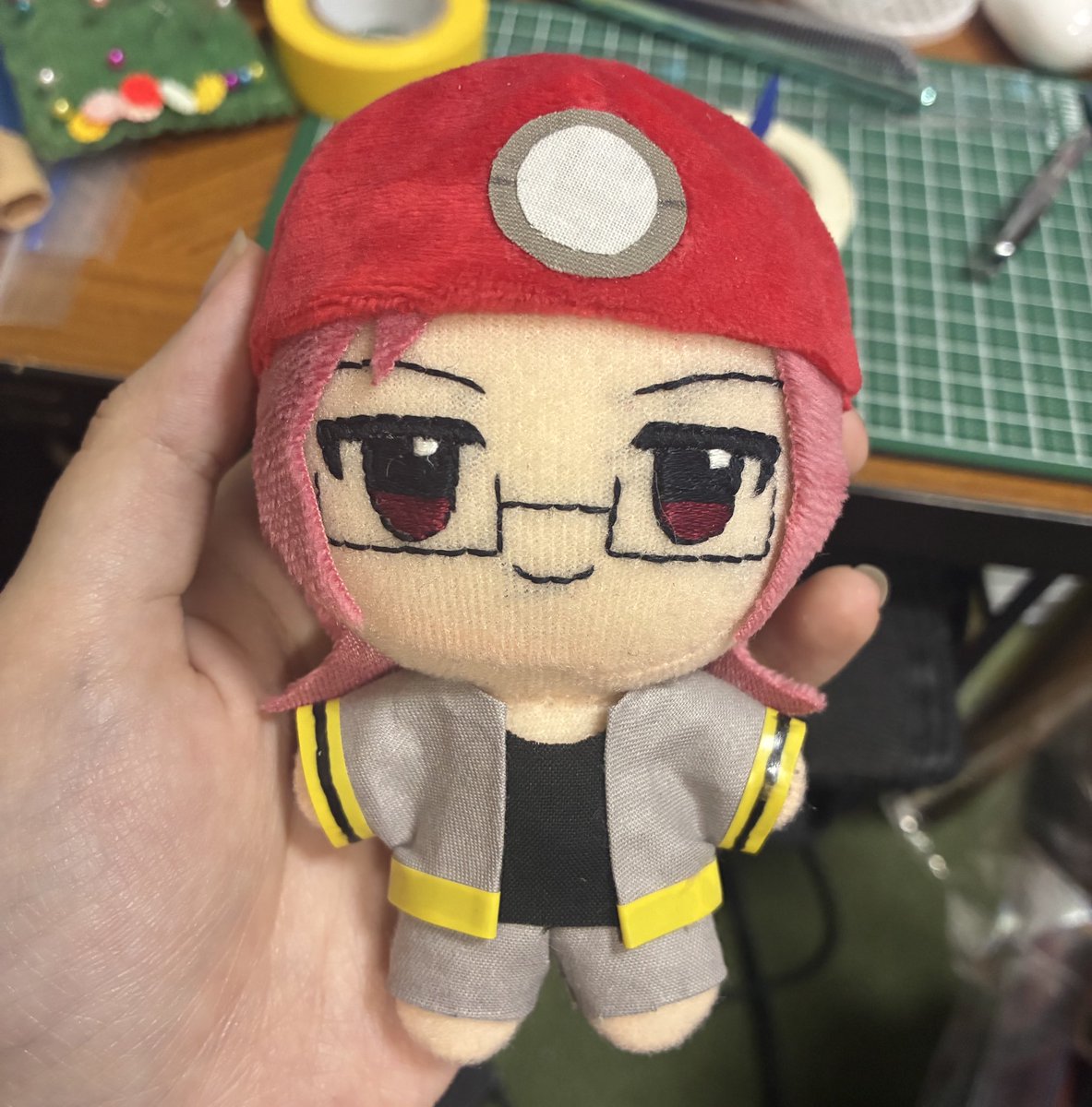 ちびヒョウタが完成しました⛑️✨
彼推しのお友達へのプレゼント！
#ポケモン手芸部