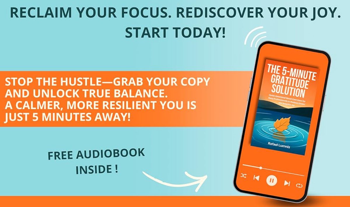 Proofpositive's tweet image. #Gratitude #StressRelief #Mindset #BurnoutRecovery   Feeling burned out? Reset your mind in just 5 minutes. Simple gratitude practices lower stress, sharpen focus &amp;amp; restore balance—without adding more to your schedule. Small shifts, powerful results.  amzn.to/4cVl5YB