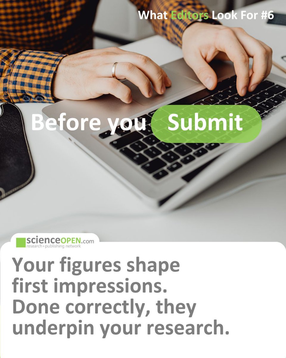 Science_Open's tweet image. Our series What Editors Look For continues with a submission detail that can shape first impressions immediately: figures.

Swipe through to see why figures matter in the submission process.

Follow #ScienceOpen for more tips and tricks in this series.
#ScholarlyPublishing