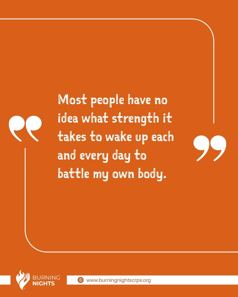 Thought of the day
Most people have no idea what strength it takes to wake up each and every day to battle my own body.
•
•
•
•
•
  #BNightsCRPS #CRPS #crpsawareness #crpswarrior #crpslife #crpssupport #chronicpain #CRPSisReal