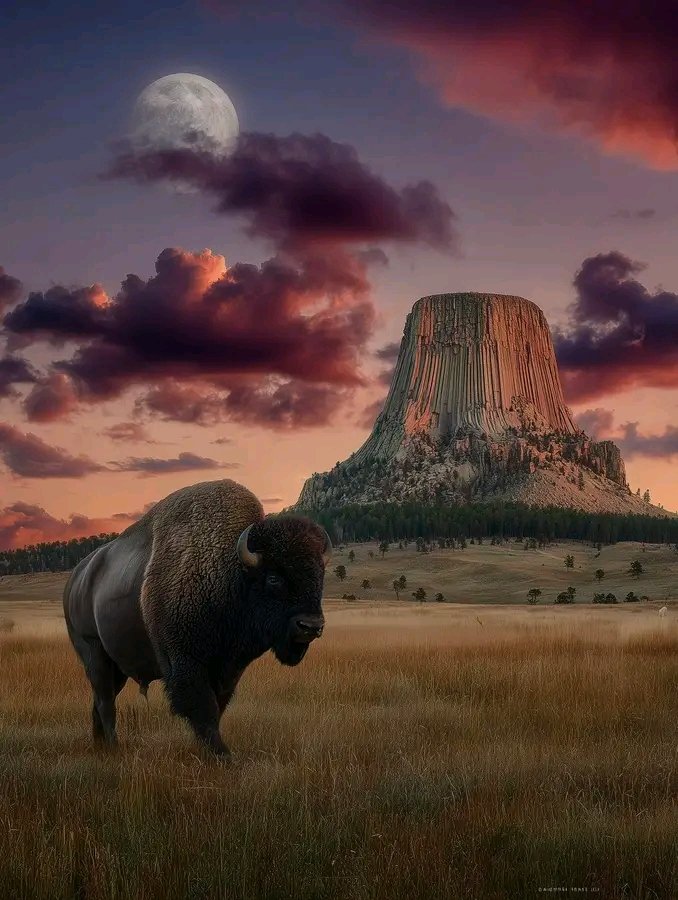 AmazingNature00's tweet photo. Devils Tower National Monument in Wyoming 😲😍 https://t.co/x8QBBeCJI4