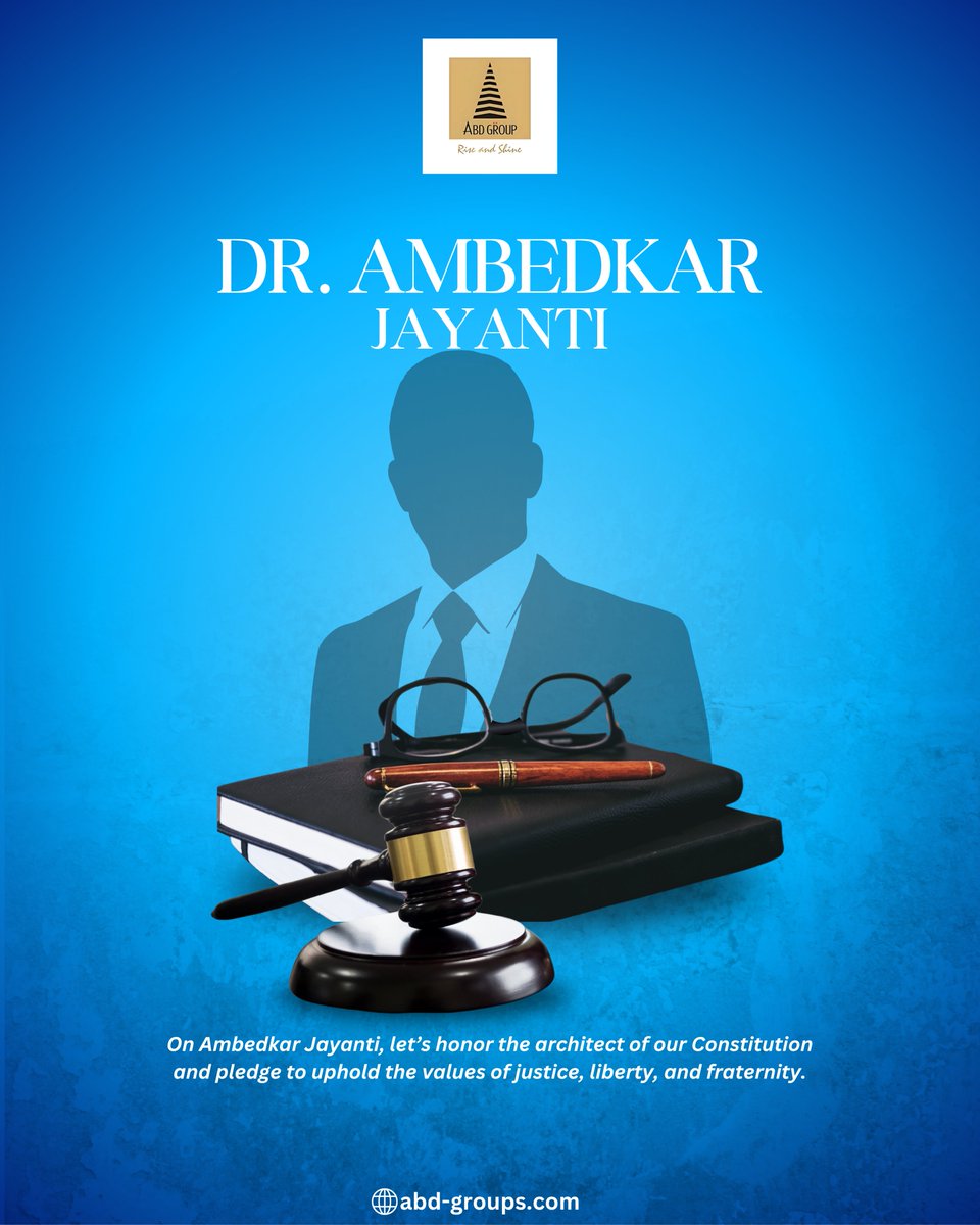 ABDGroup1's tweet photo. 🙏 Remembering Dr. B. R. Ambedkar on his Jayanti

A visionary leader, social reformer, and the architect of the Indian Constitution 🇮🇳

Let us honor his legacy by upholding equality, justice, and education for all.

#AmbedkarJayanti #DrBRAmbedkar #Equality #Inspiration https://t.co/lI5gnB3Cp8