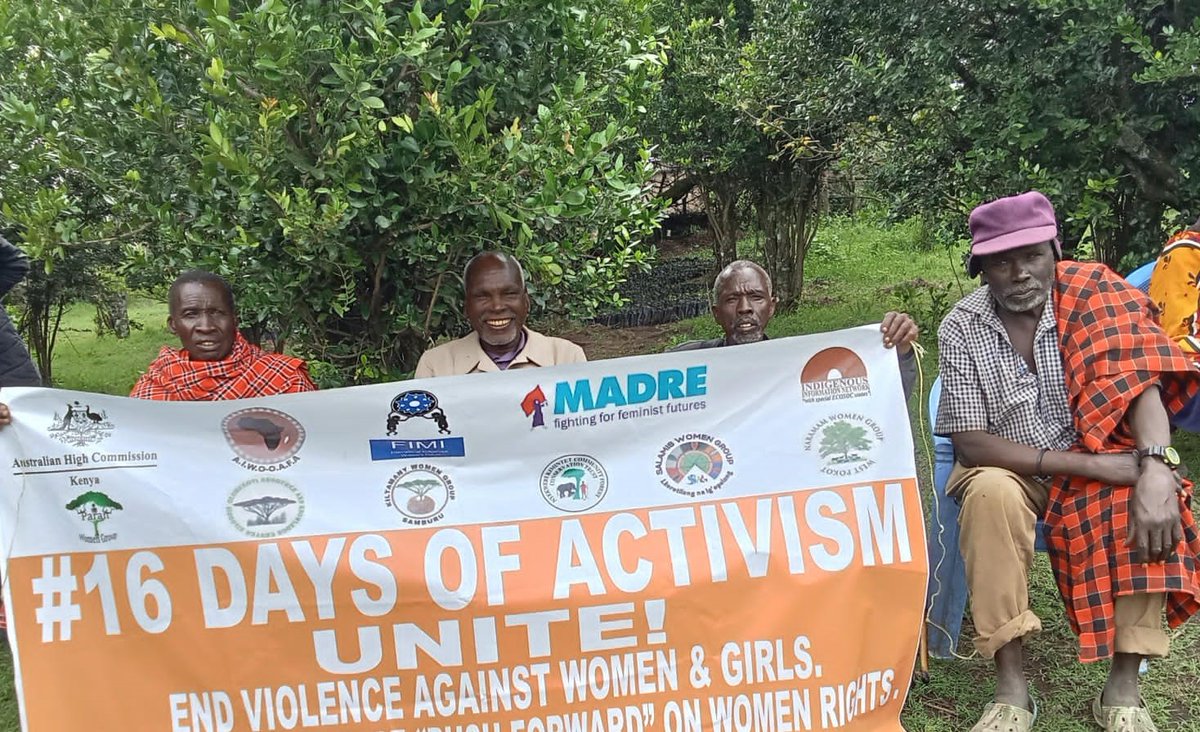 AiwoAfrica's tweet image. Flashback: Day 7 of #16DaysofActivism   Olmokonge women from Narok County joined hands with @paranwomen2019 during the #16Days campaign.
Every woman—and every man—must raise their voice to say NO to violence against women and girls. ✊

#NoExcuse #EndGBV #WeAreIndigenous