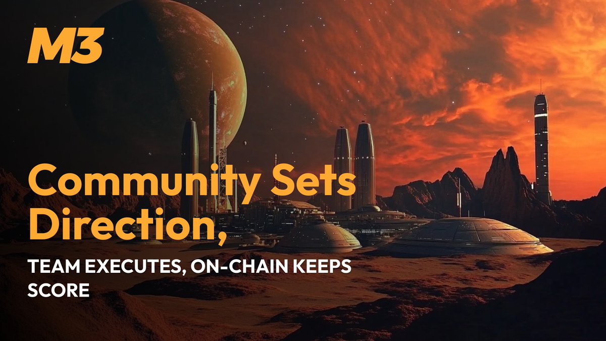 M3DAO_global's tweet image. 📉 Hype is fading. That’s fine. It’s builder season.

M3 DAO is focused on:
• Revenue &amp;gt; narrative (RWA deals to back $MCD) 📈
• Governance that ships (community sets direction, team executes) 🛠️
• Compliance-first across 100+ countries ⚖️🌐

Onward. 🚀

#M3DAO #DAO #RWA #Web3