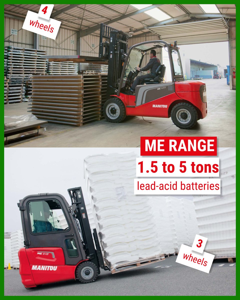 Diesel⛽ Gas💨 or Lithium⚡
There’s a forklift for everyone!

Every Manitou forklift from every range covers your material handling needs, from 1.5 tonne all the way to 10 tonne.

Equip your fleet with a forklift built for success.