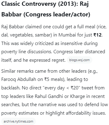manub22's tweet photo. @RahulGandhi According to congress 12 Rs is enough for a full meal !!! https://t.co/99Qc0HaZQ3