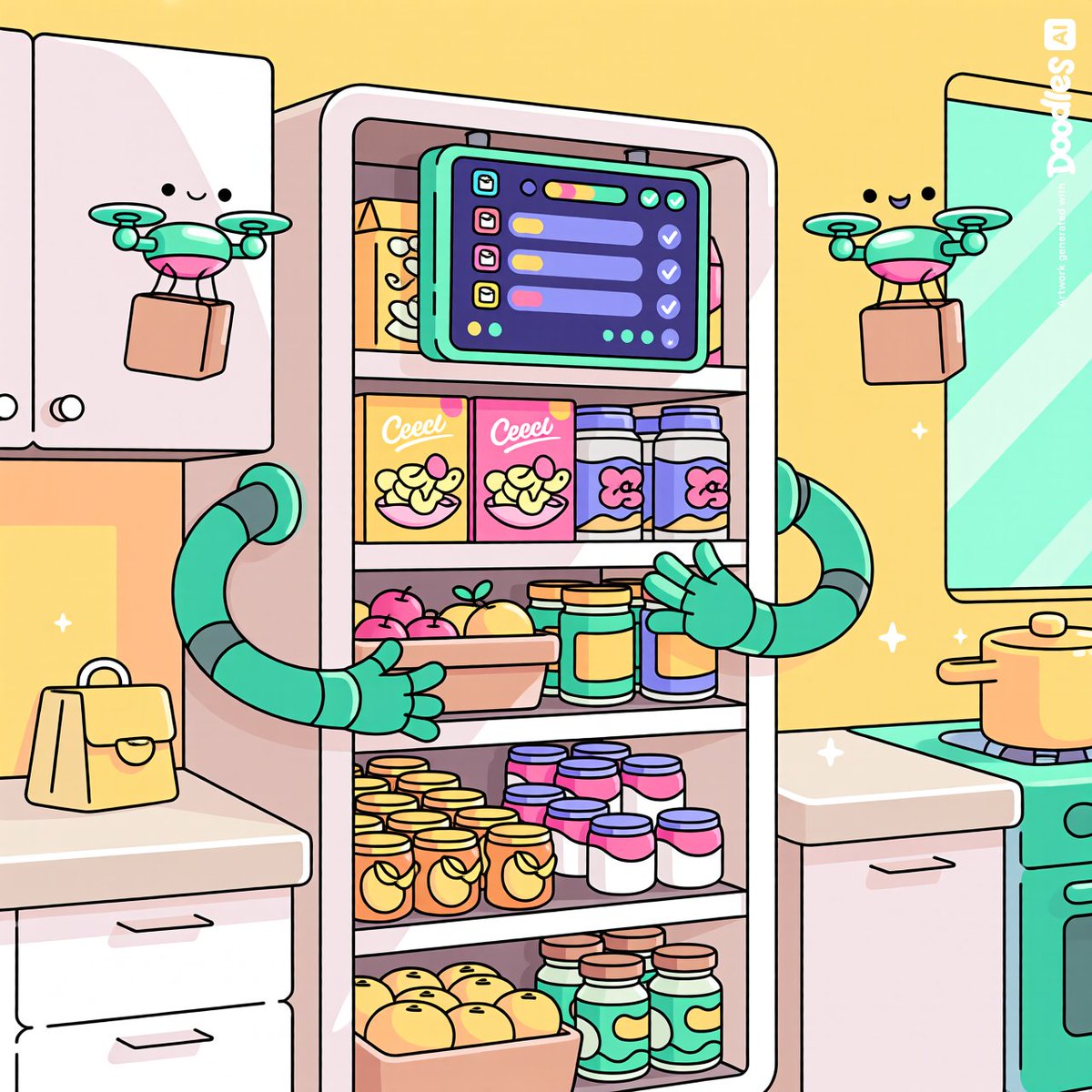 izbaexie's tweet photo. Introducing the REFILLGERATOR:
it knows you’re out of something… before you do.

Predictive sensing. 
Instant restocking. 
Continuous supply.

Never run out again.

@doodles https://t.co/KvptIOuuMg