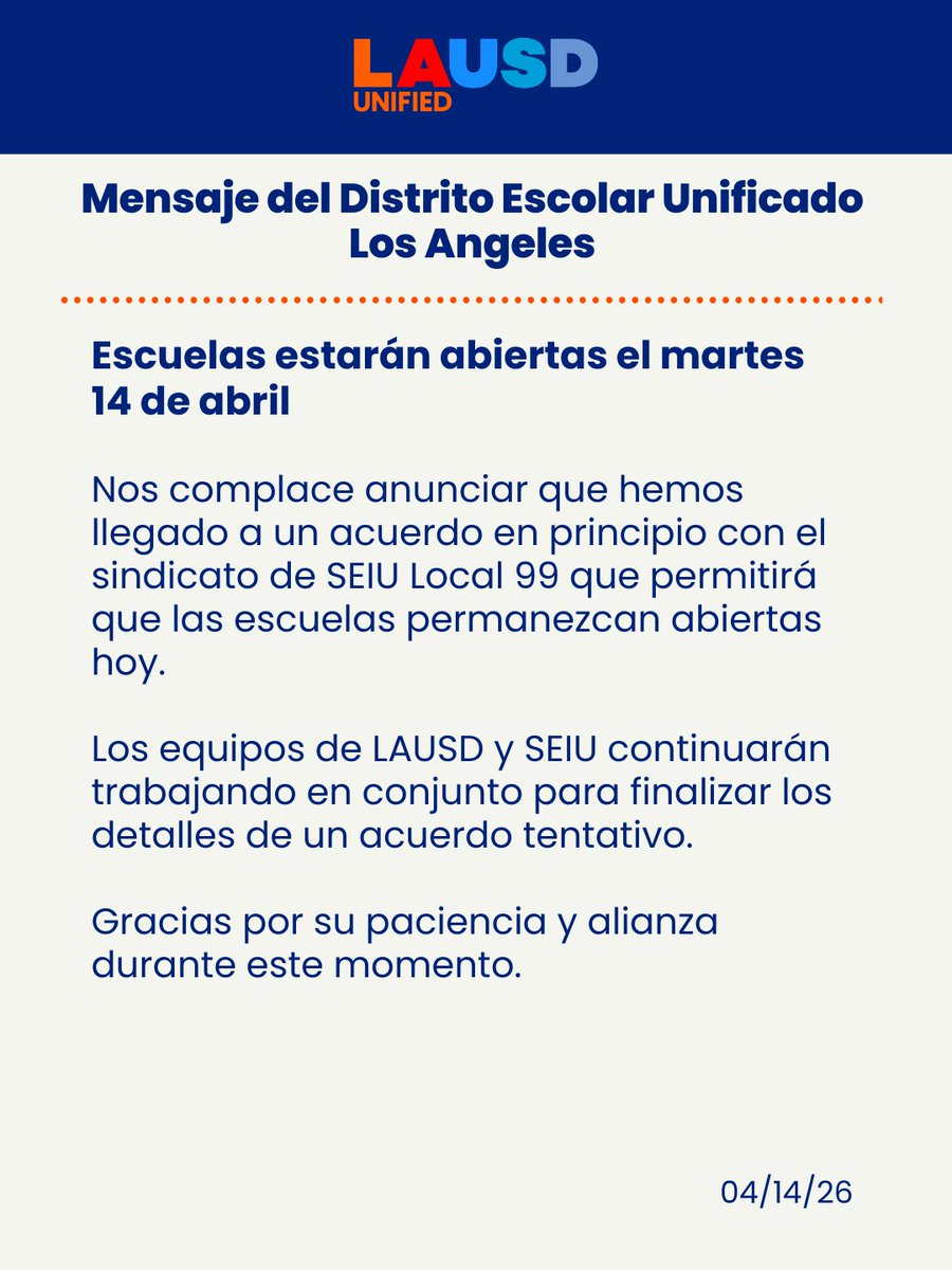 Los Angeles Unified tweet media